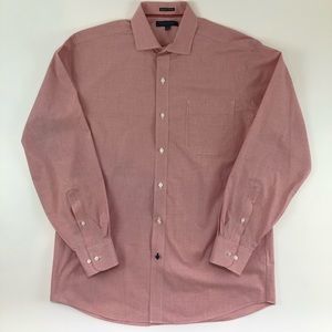 Tommy Hilfiger Mens Red Button Shirt LS 16